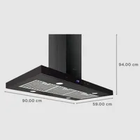 Elice I- SMART SPOT H6 BF ISLAND LTW 90 NERO Chimney | AC GHAR