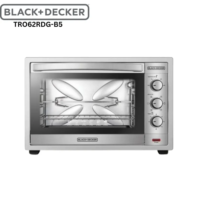 Black Decker 62 Liter Electric Oven 2000 Watt TRO62RDG B5 AC GHAR