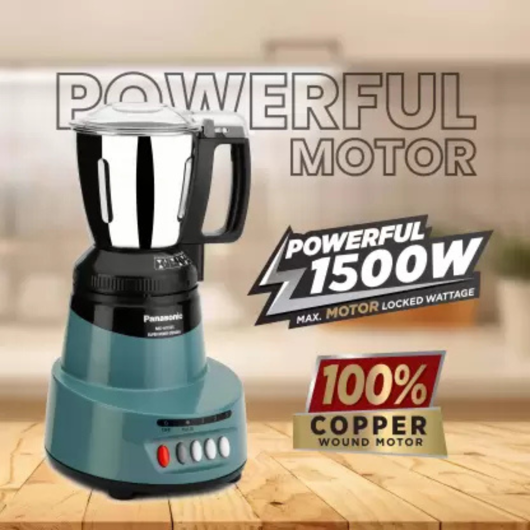 Panasonic Mixer Grinder 3 Jar CORAL BLUE (MX-AV325)