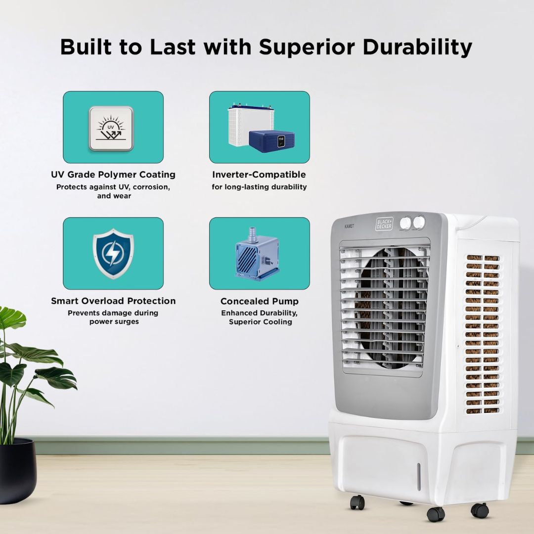  Black Decker 105 Liter Desert Air Cooler - KAMET PLUS 105L- BXAC09105IN