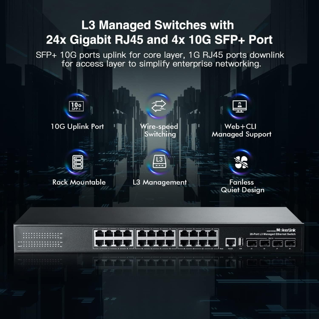 Geneta 16+1 Port Gigabit Switch - GNT-RG1117EL