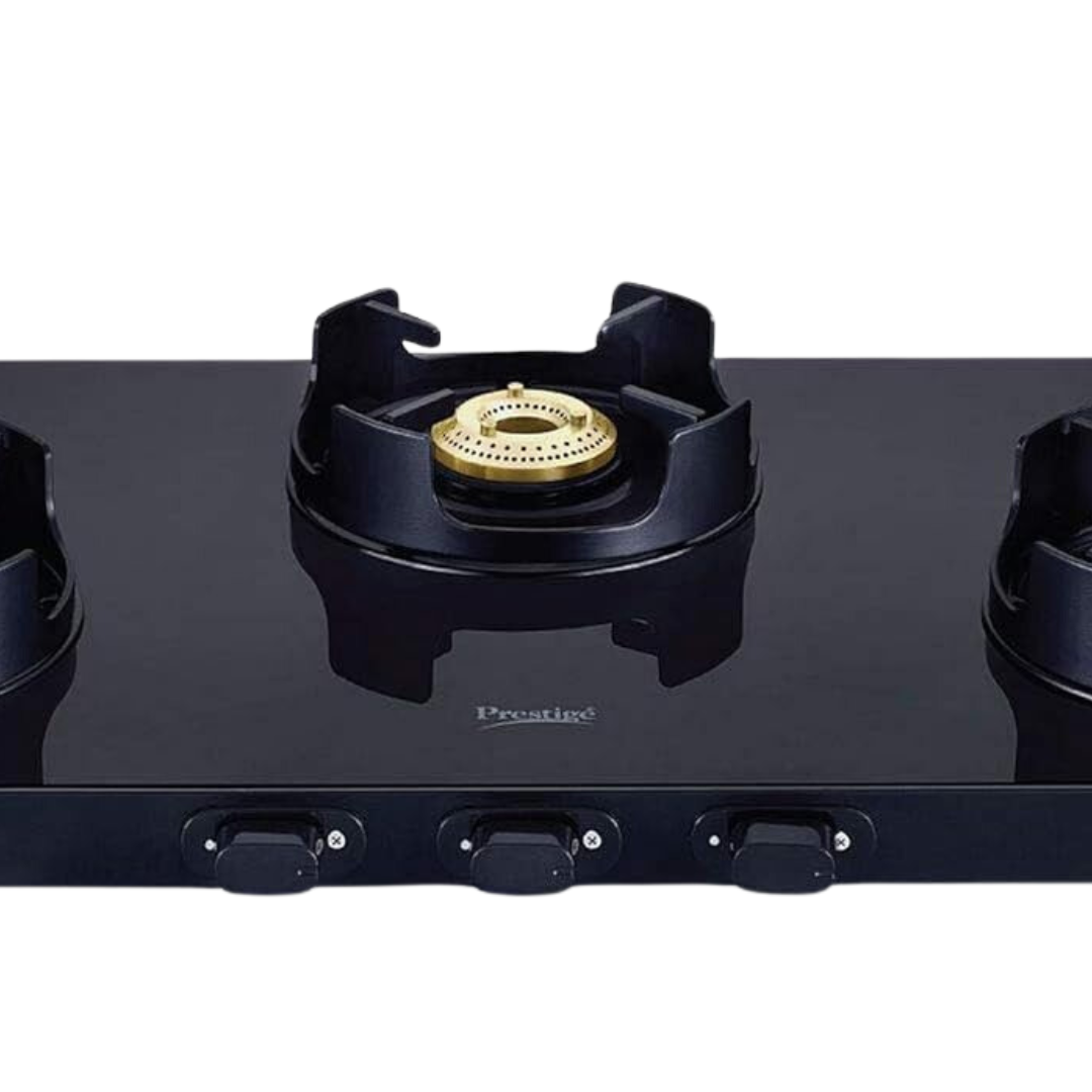 Prestige 3 Burner Slim Cooktop Schott Glass Edge Gas Stove - 40186 PEBS 03