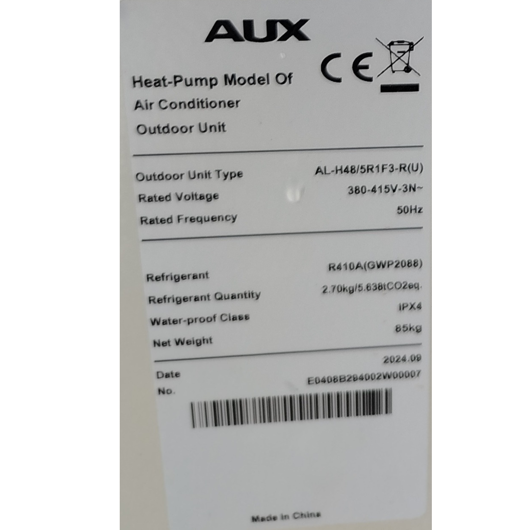 Dimension of AUX 4 Ton Ceiling Cassette AC