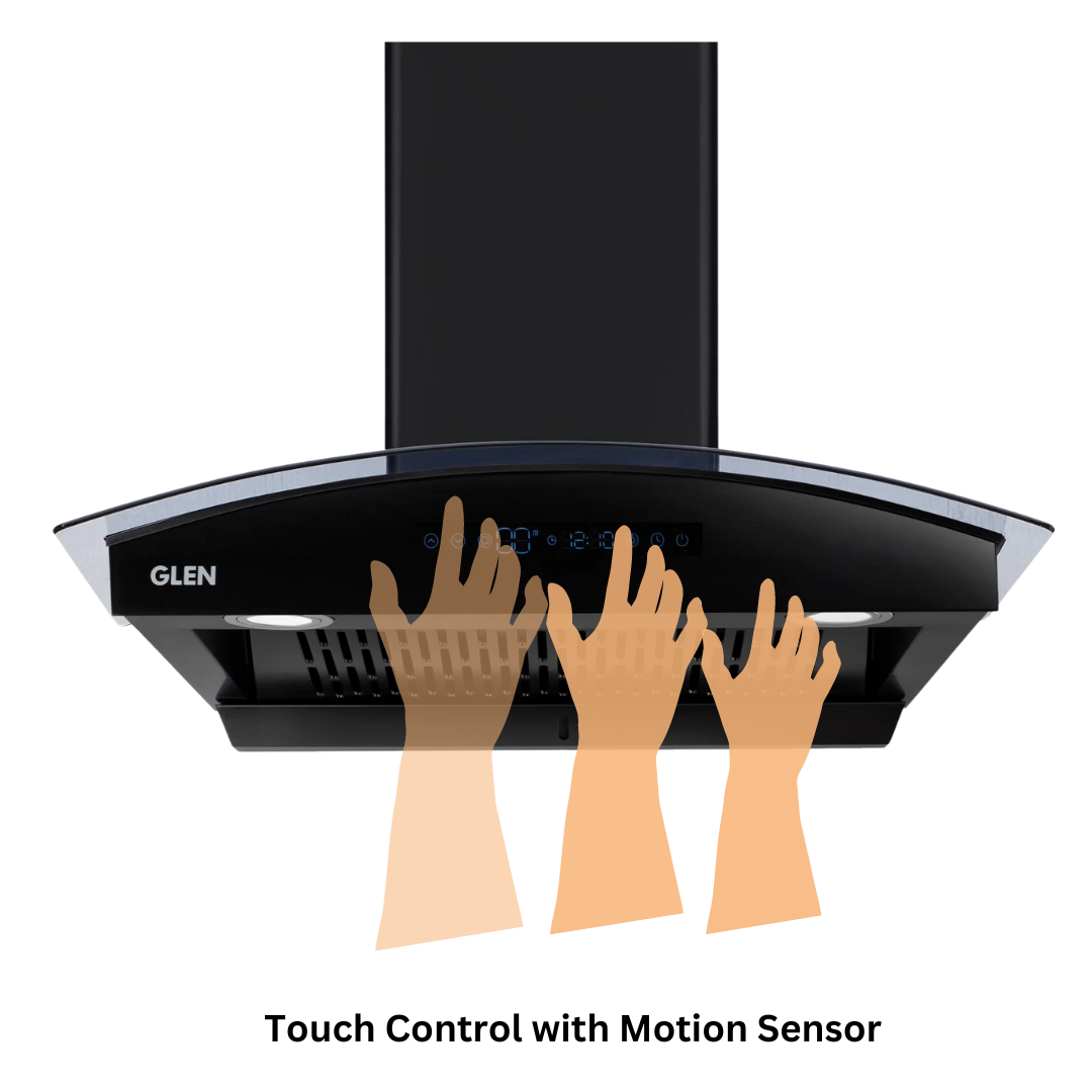 Glen 76 cm Auto Clean Chimney - CH 6005 BL AC