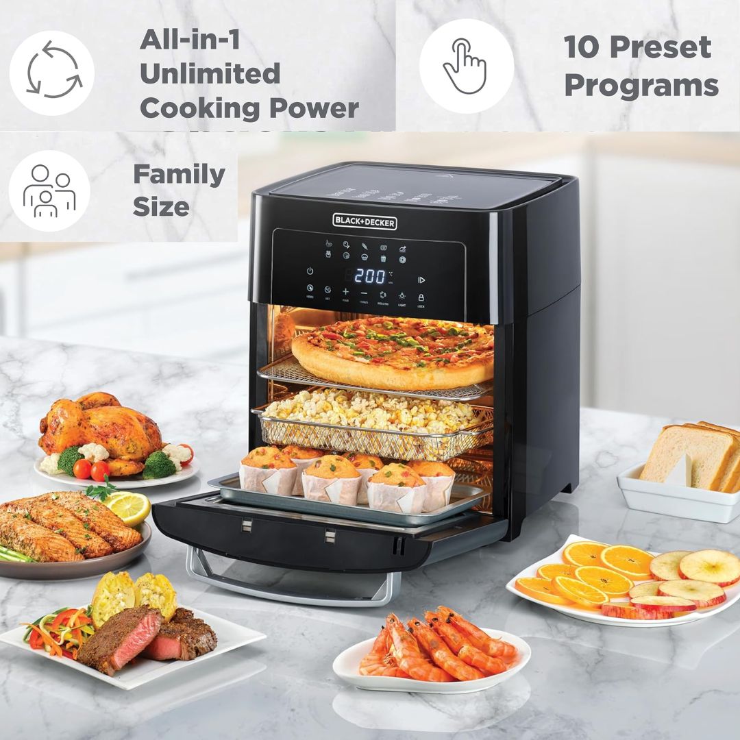 Black Decker 15 Ltr 1700W Air Fryer - AOF150-B5
