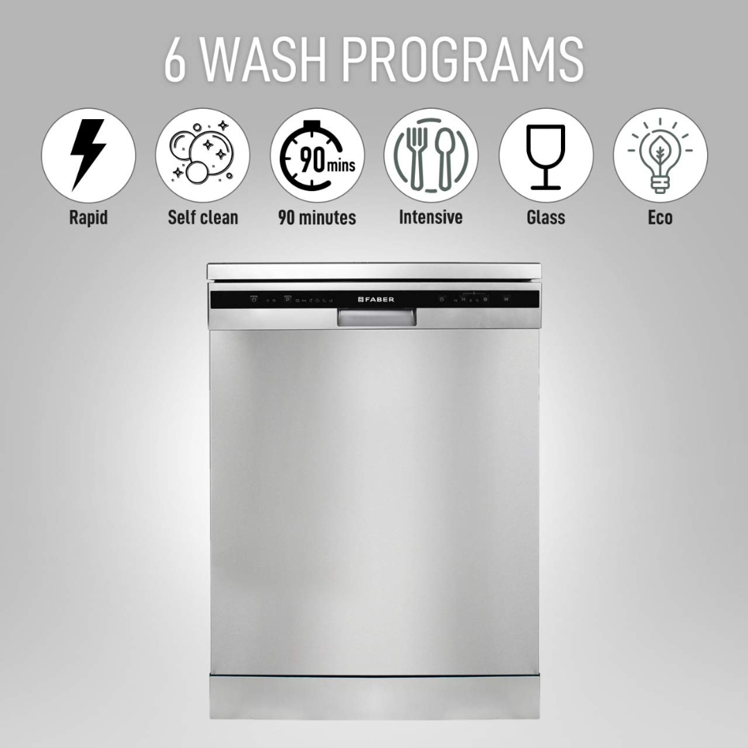 Faber 12 Ltrs Half Load Intensive Rapid Wash 12 Place Setting Dishwasher