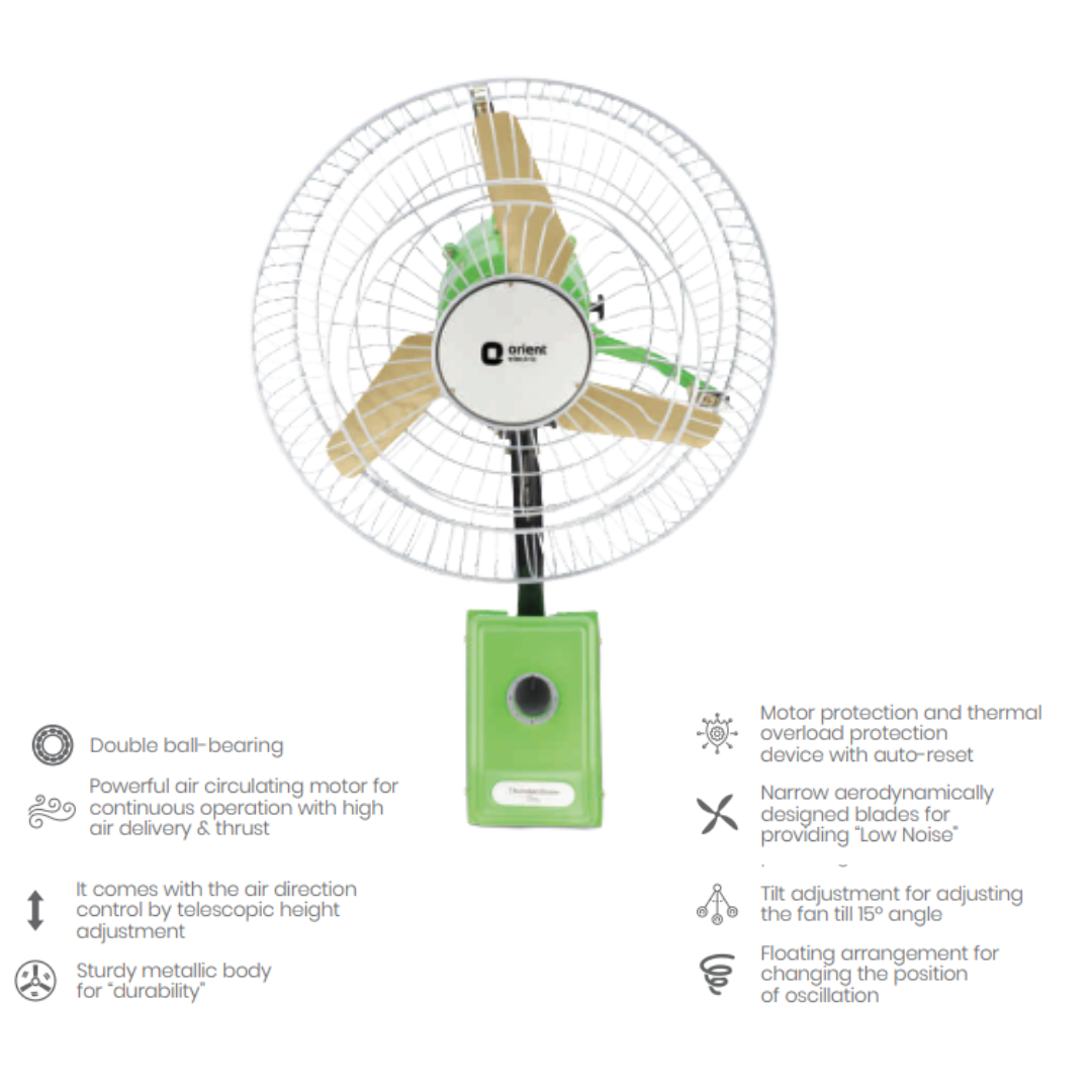 Orient 18 Inch Industrial Wall Fan - Thunderstrom Pro Wall