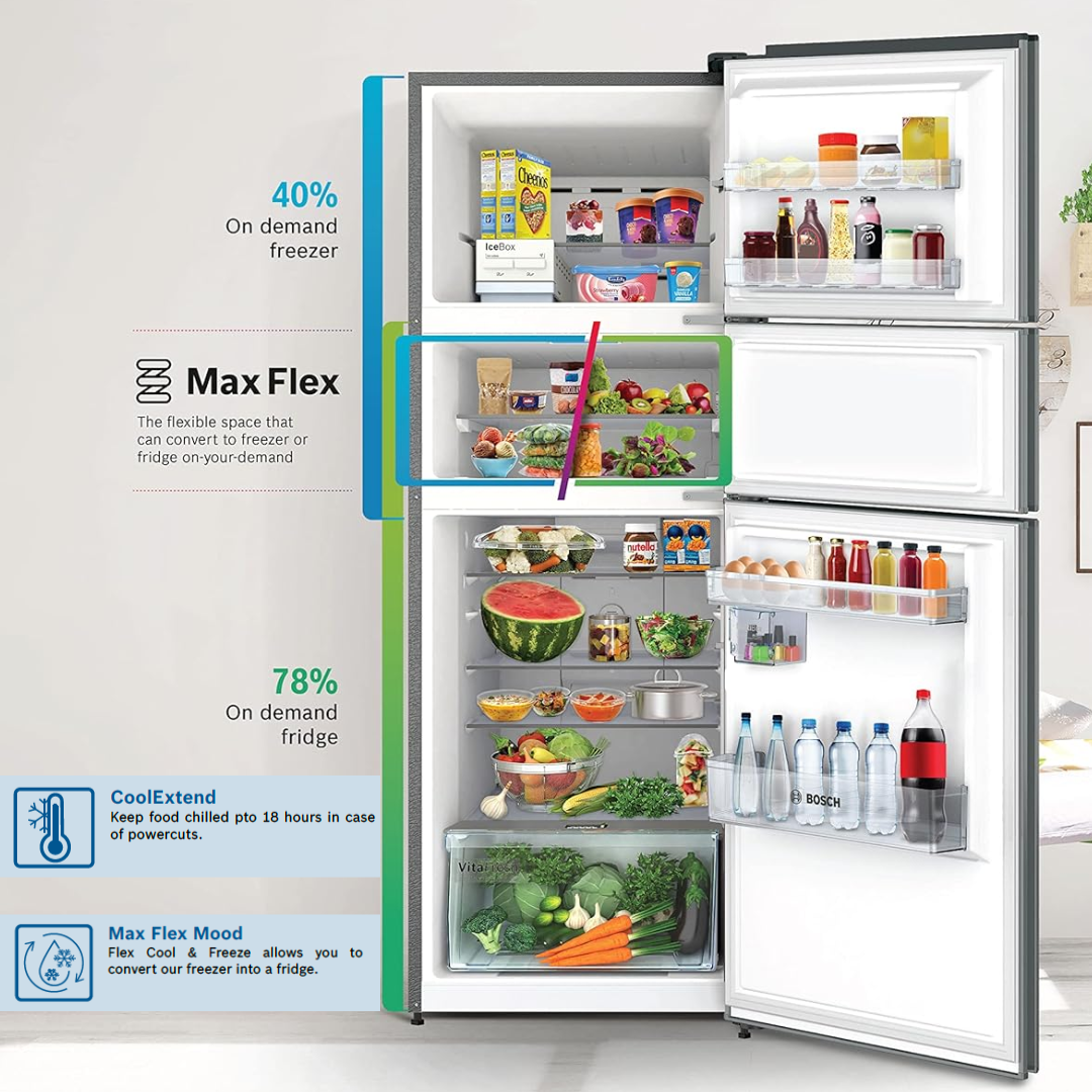 Bosch 270 Ltrs Double Door Free-Standing Refrigerator - CTC27S031I