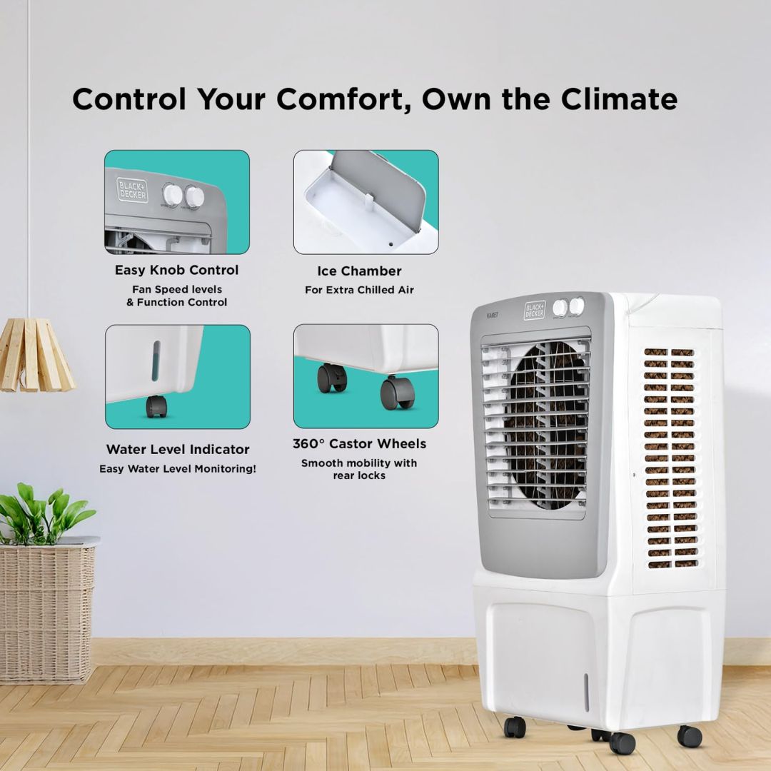 Black+Decker 65 L KAMET PLUS Dessert Air Cooler - 65LBXAC09065IN