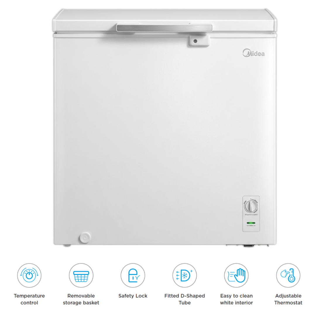 Midea 198 L Hard Top Single Door Chest Freezer - HS-259CN