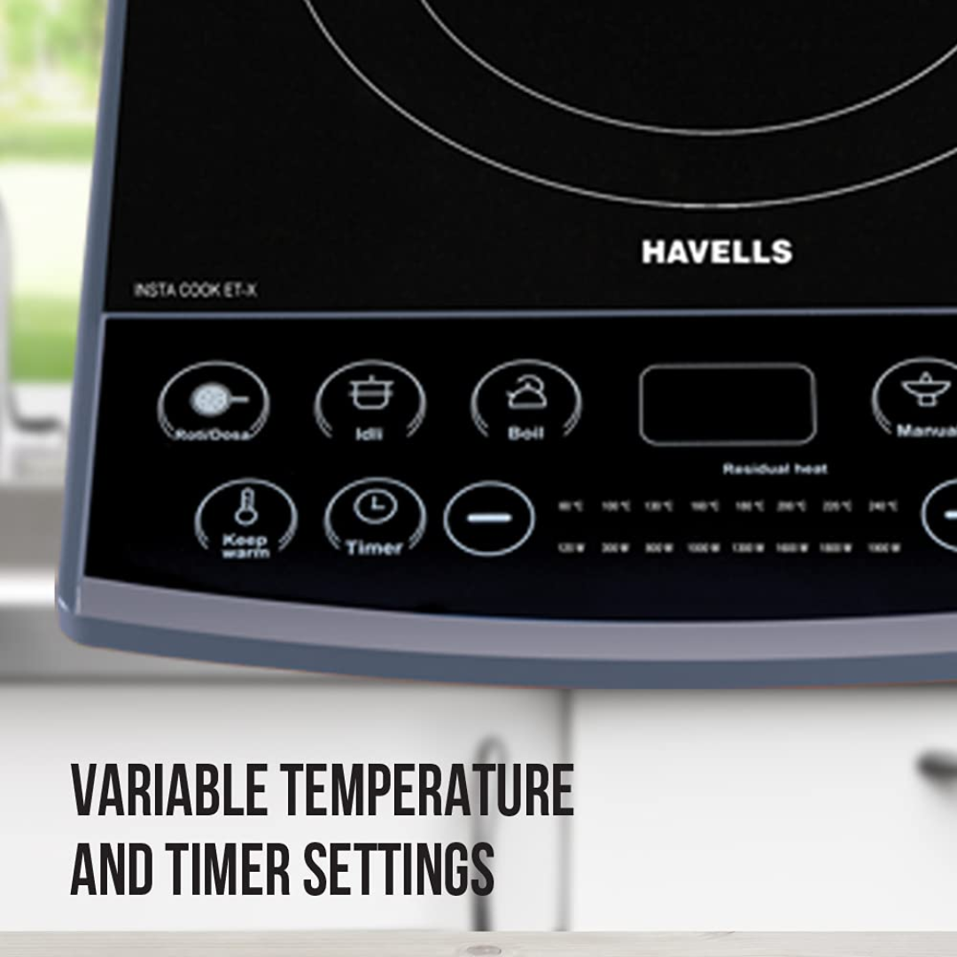 Havells Alloy Steel Insta Cook ET 1900 Watt Induction Cooktop - GHCICAXK