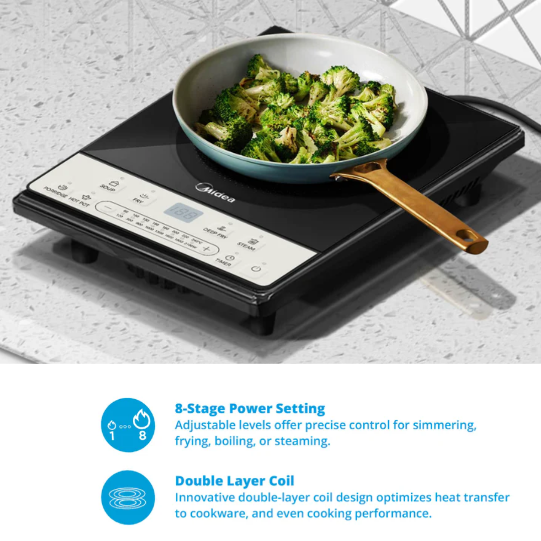 Midea induction cooktop double layer coil technology Even-Pro heating system