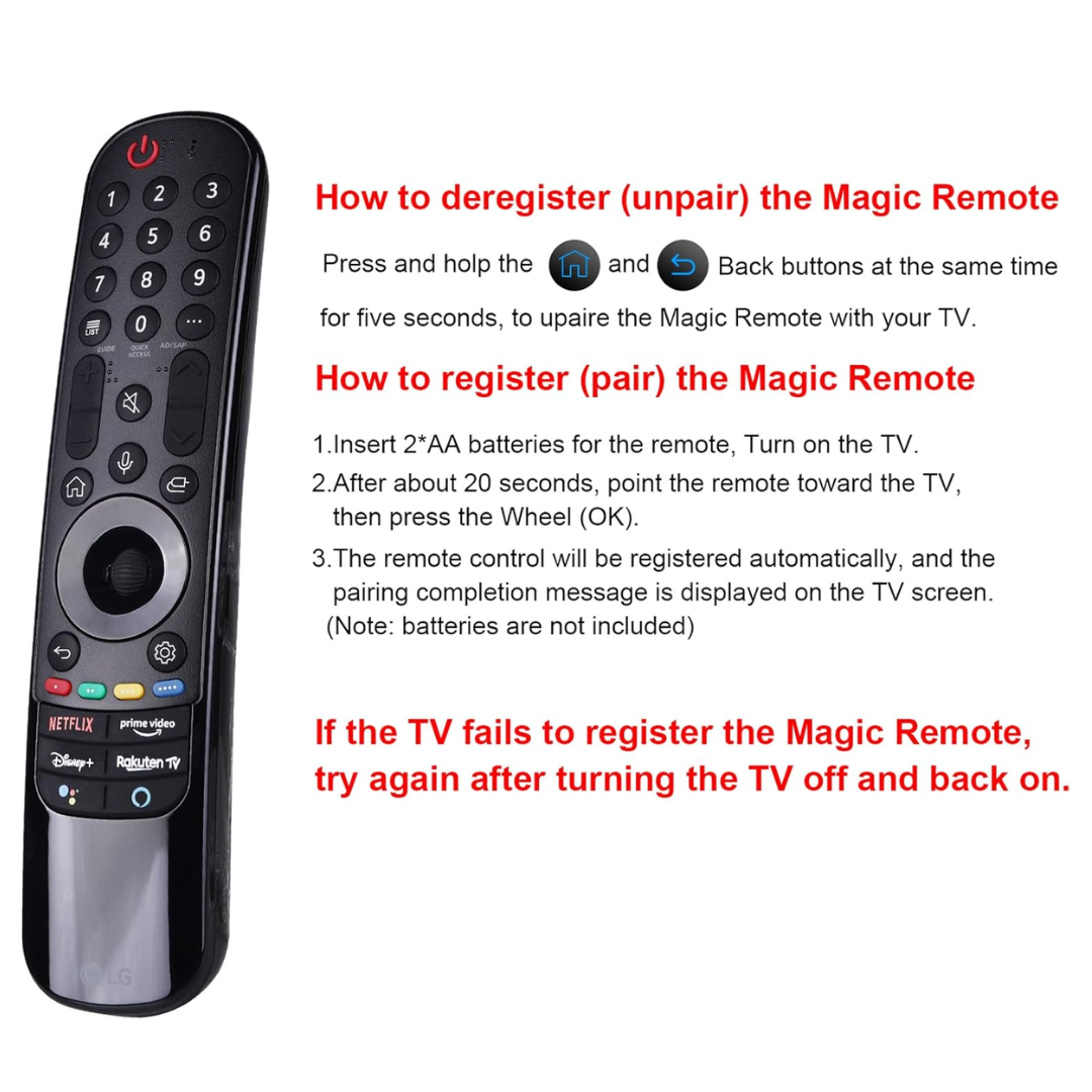 AN-MR21GA for LG-Magic-Remote Control Replacement Voice Remote, for LG UHD OLED QNED NanoCell 4K 8K Smart TV