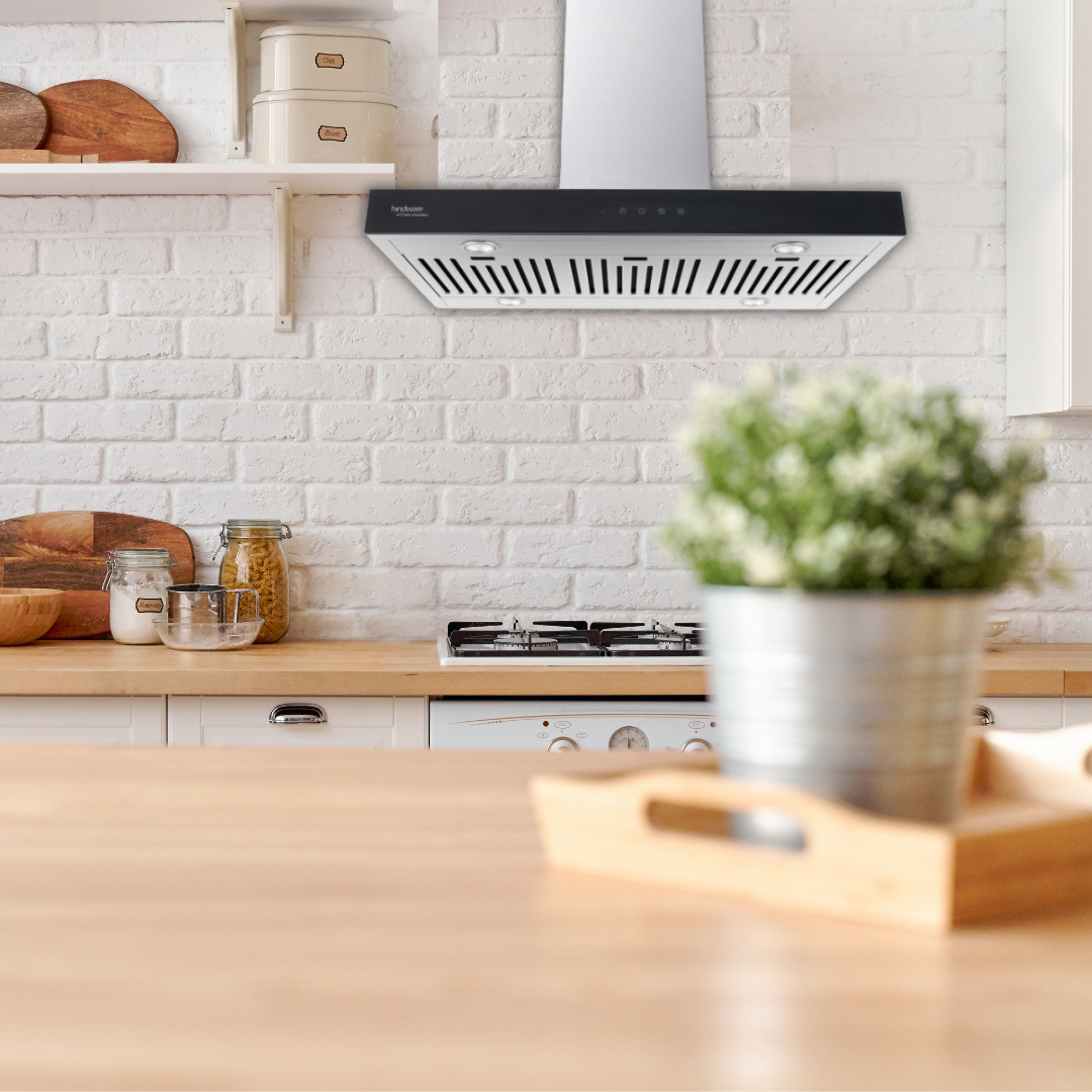 Hindware 90 cm Auto Clean Island Chimney - Cravia Neo 