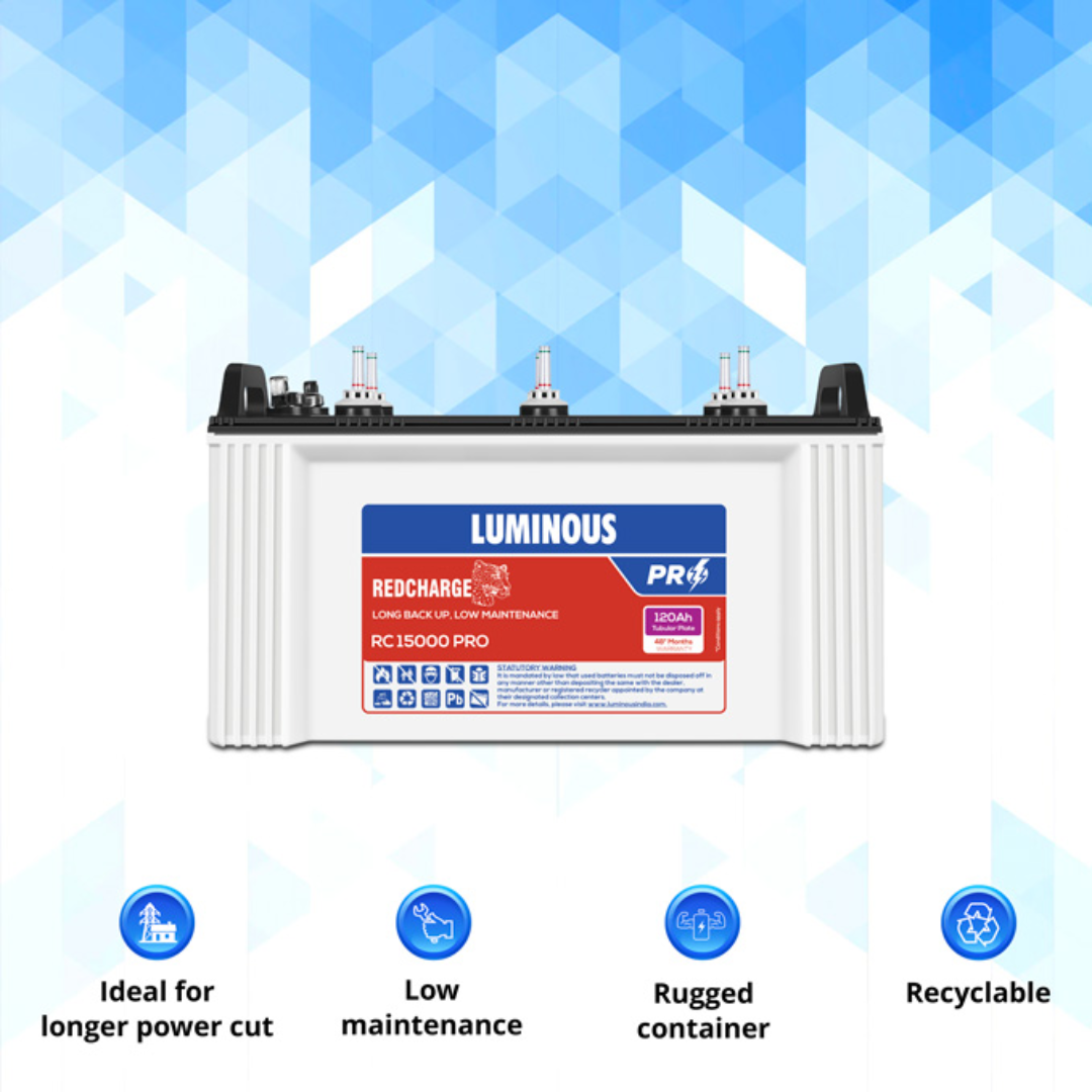 Luminous RC1500 Pro 12V-120 AH Battery