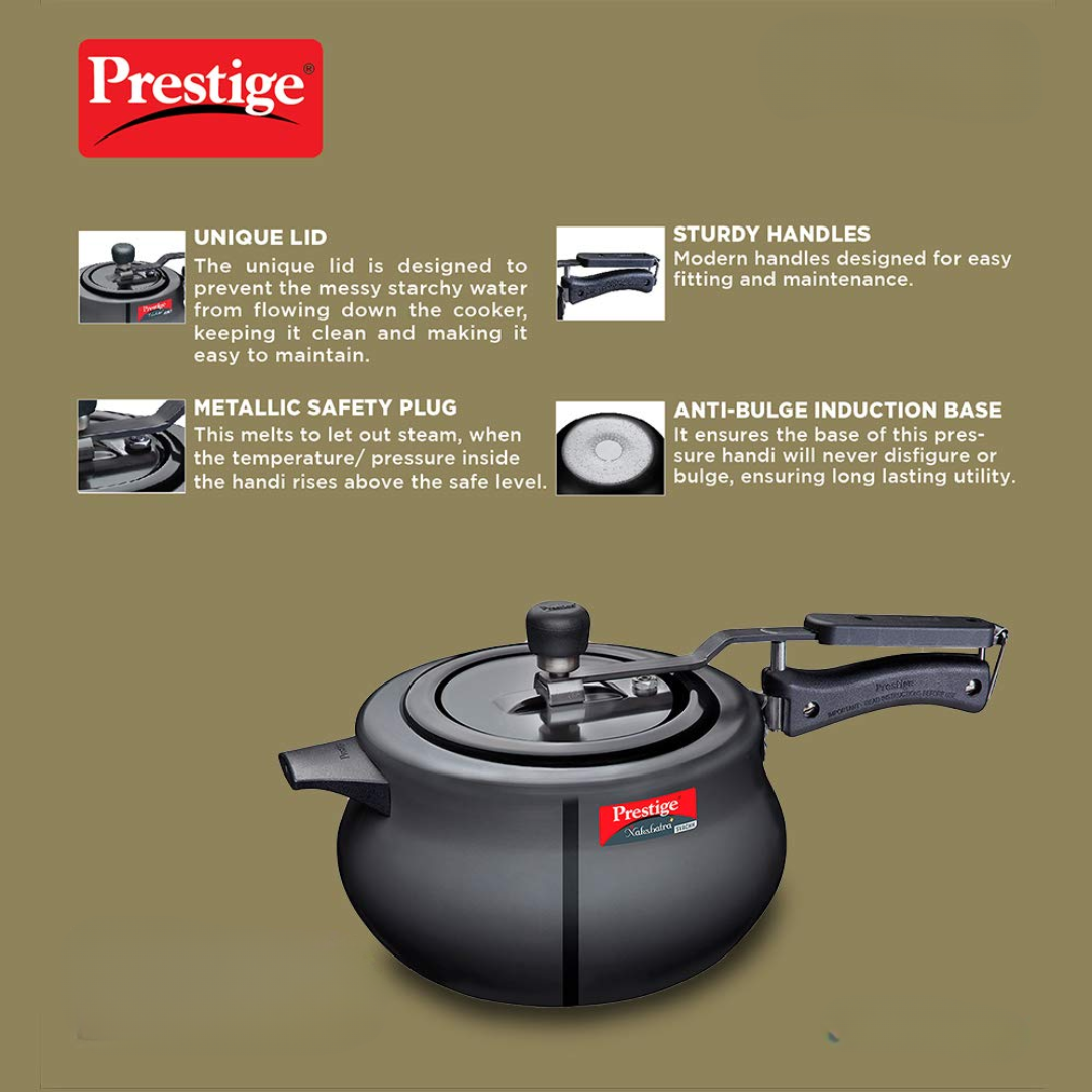 Prestige 10761 - 5 Ltrs Nakshatra Plus Svachh HA Handi IB Pressure Cooker