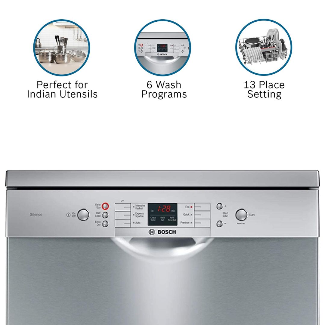 Bosch 13 Place Settings Free Standing Dishwasher - SMS66GI01I