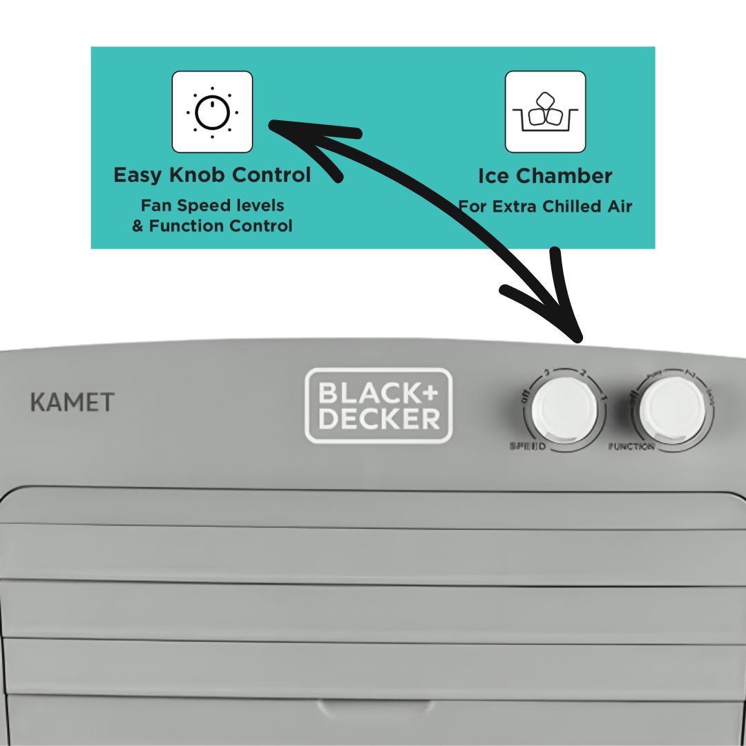 Black+Decker 65 L KAMET PLUS Dessert Air Cooler - 65LBXAC09065IN