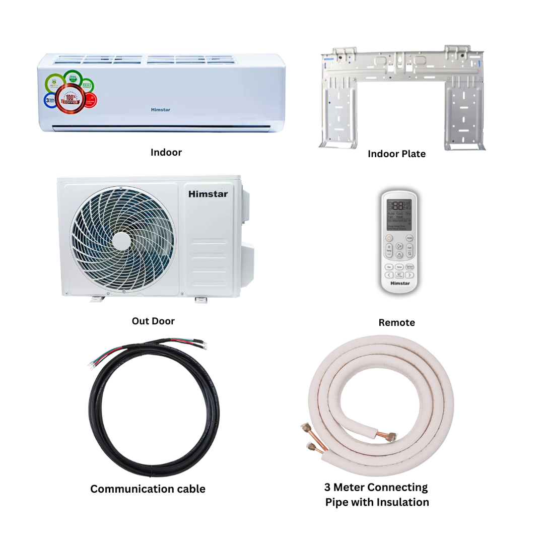 Himstar 1.0 Ton Wall Split Non-Inverter Air Conditioner - HA-12C1HCG/THA