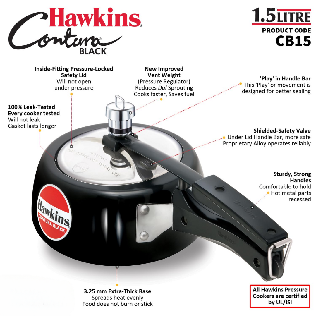 Hawkins Contura 5Ltr Pressure Cooker - HC50