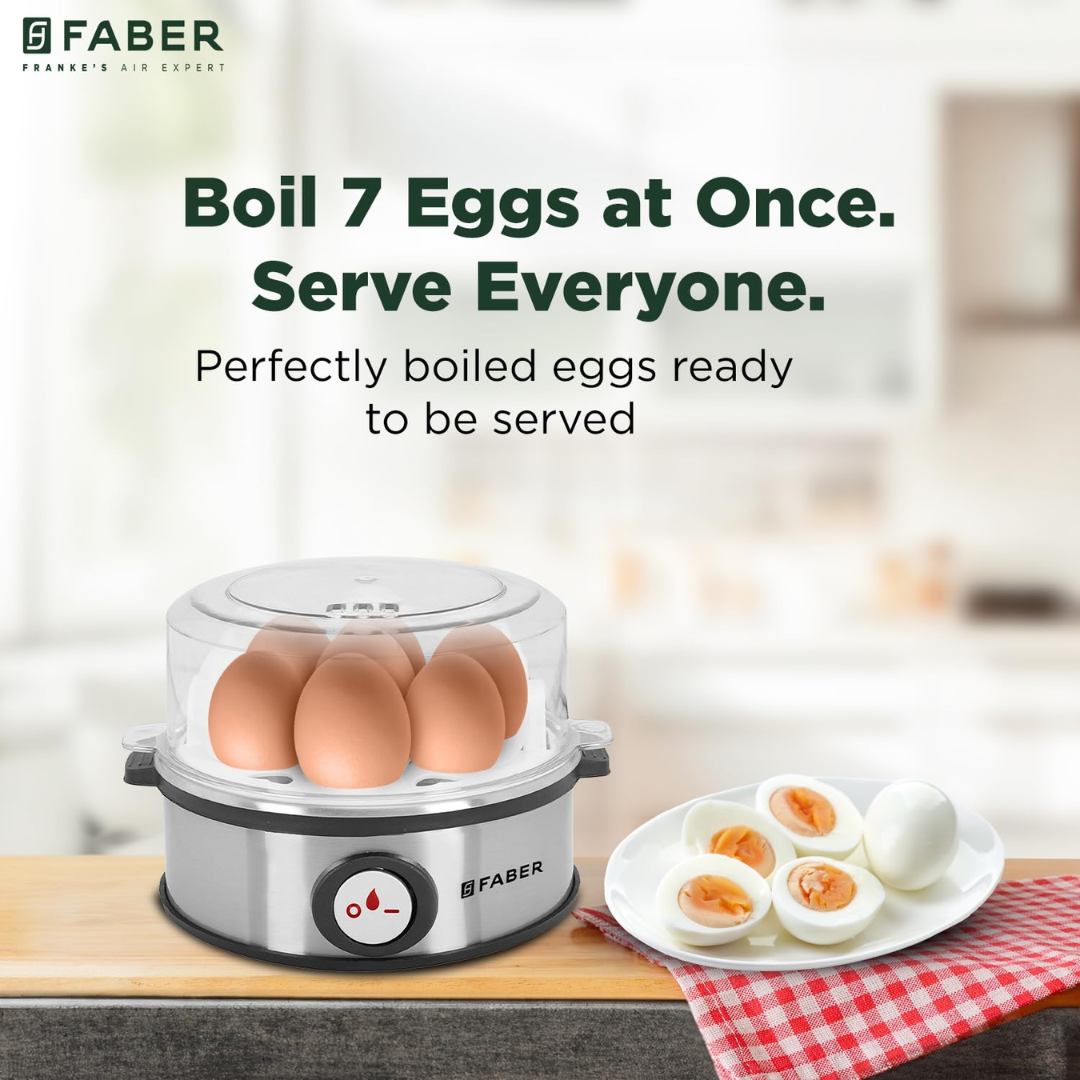 Faber 7 Egg Stainless Steel Body Egg Maker - FBE 7.0N SS BK