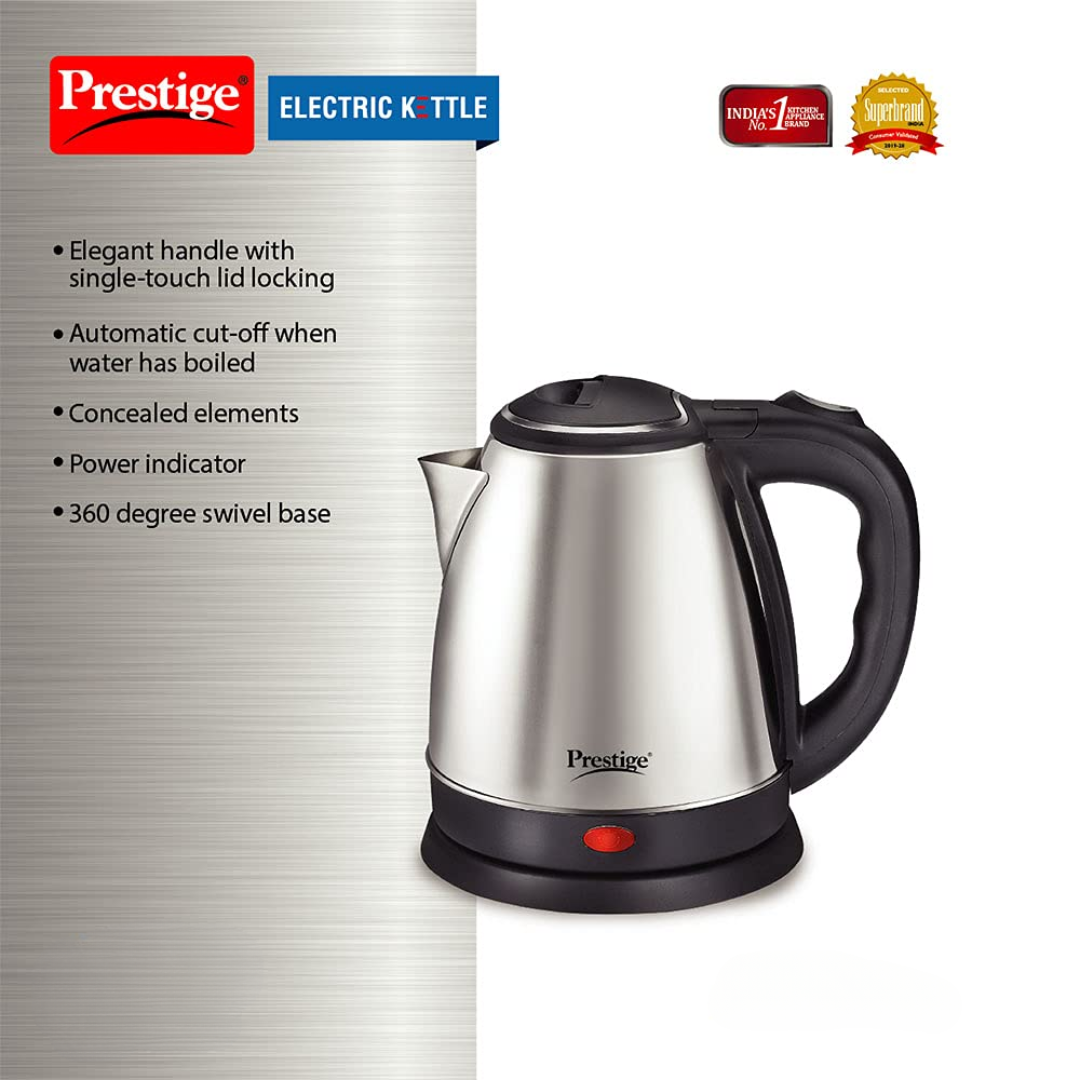 Prestige 1.8 Ltrs Automatic Cut-off Electric Kettle 1500W - 41588 PKOSS 1.8