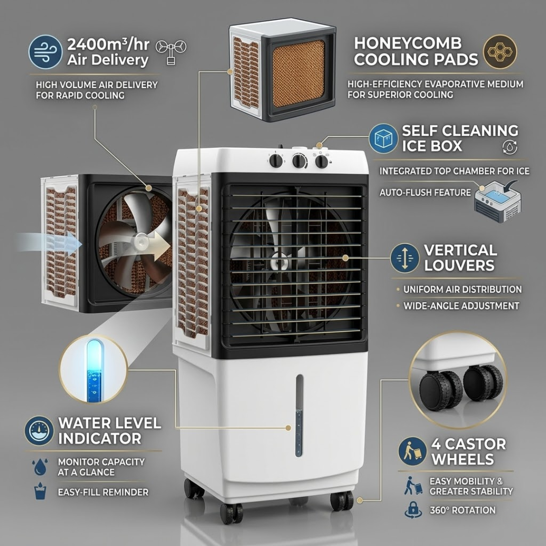 Kent 50 Liter Personal Air Cooler - AIRAURA 50L