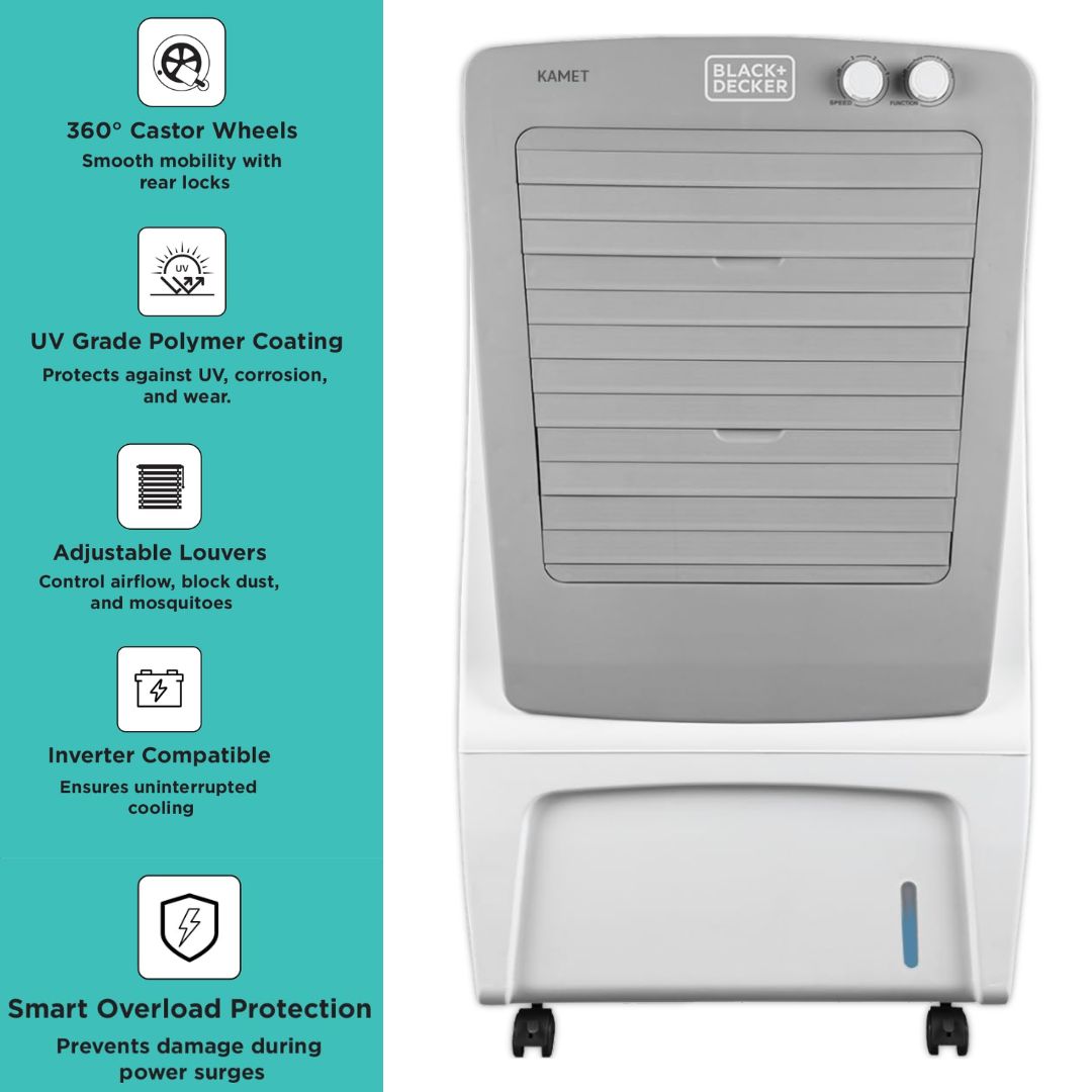 Black+Decker 65 L KAMET PLUS Dessert Air Cooler - 65LBXAC09065IN