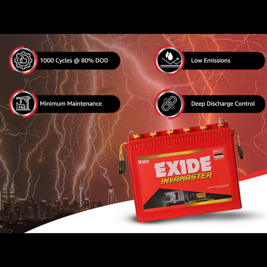 Exide 12V-100AH Inverter Tubular Battery - FEMI-IMST1000