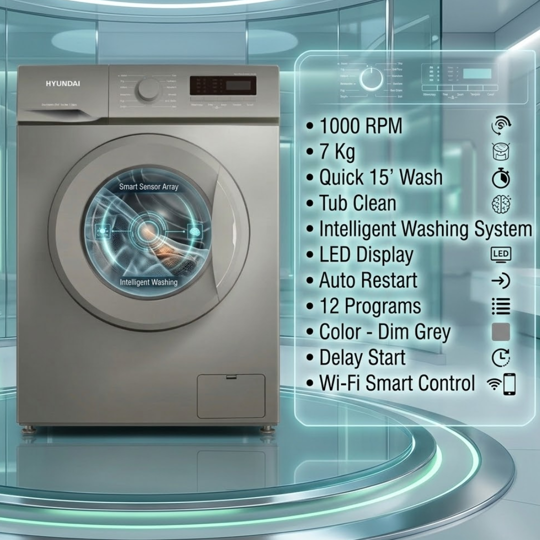 Hyundai 7 kg Front Loading Washing Machine