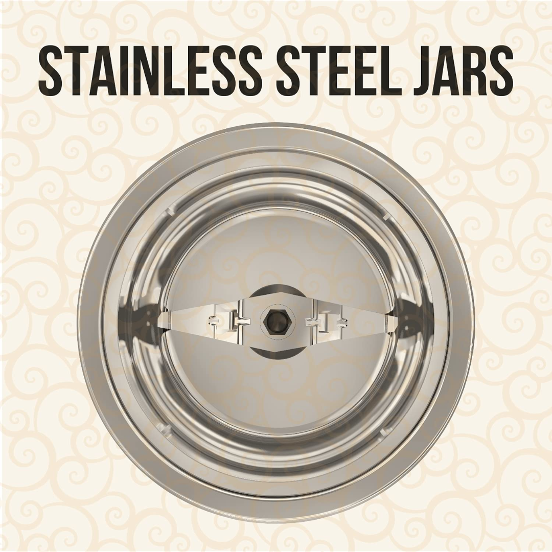 Havells 2 Jars Super Mix NV 500 Watt Mixer Grinder (Orange) - GOF