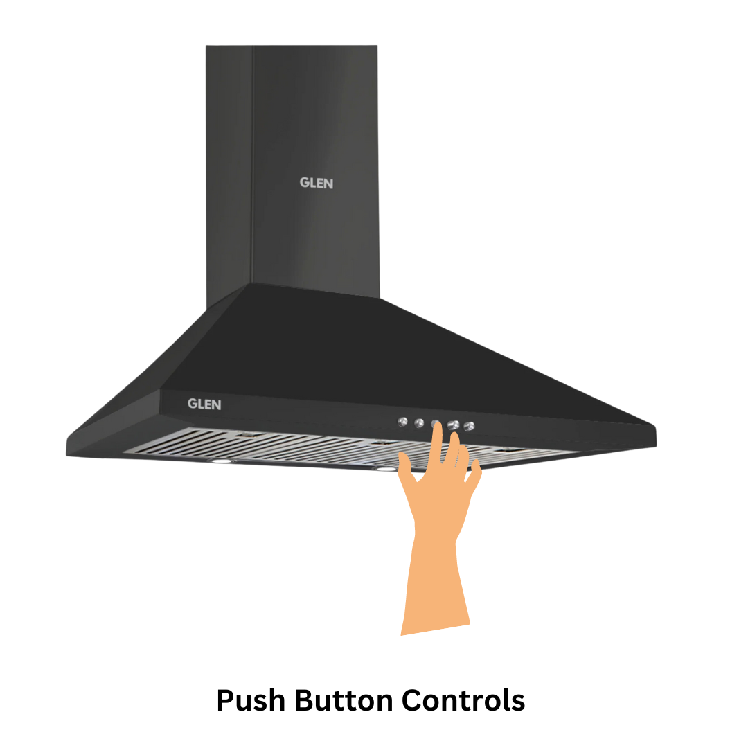 Glen 60 cm Pyramid Shape Baffle filter Kitchen Chimney - CH 6050 Junior DX BLK