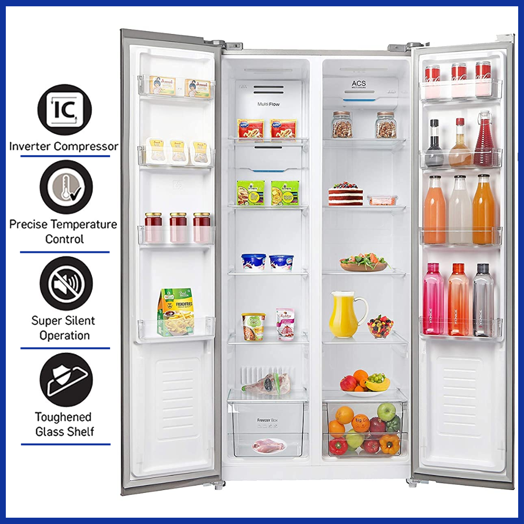 Hyundai 505 ltr side-by-side Refrigerator - HYCSBSR2-505RK