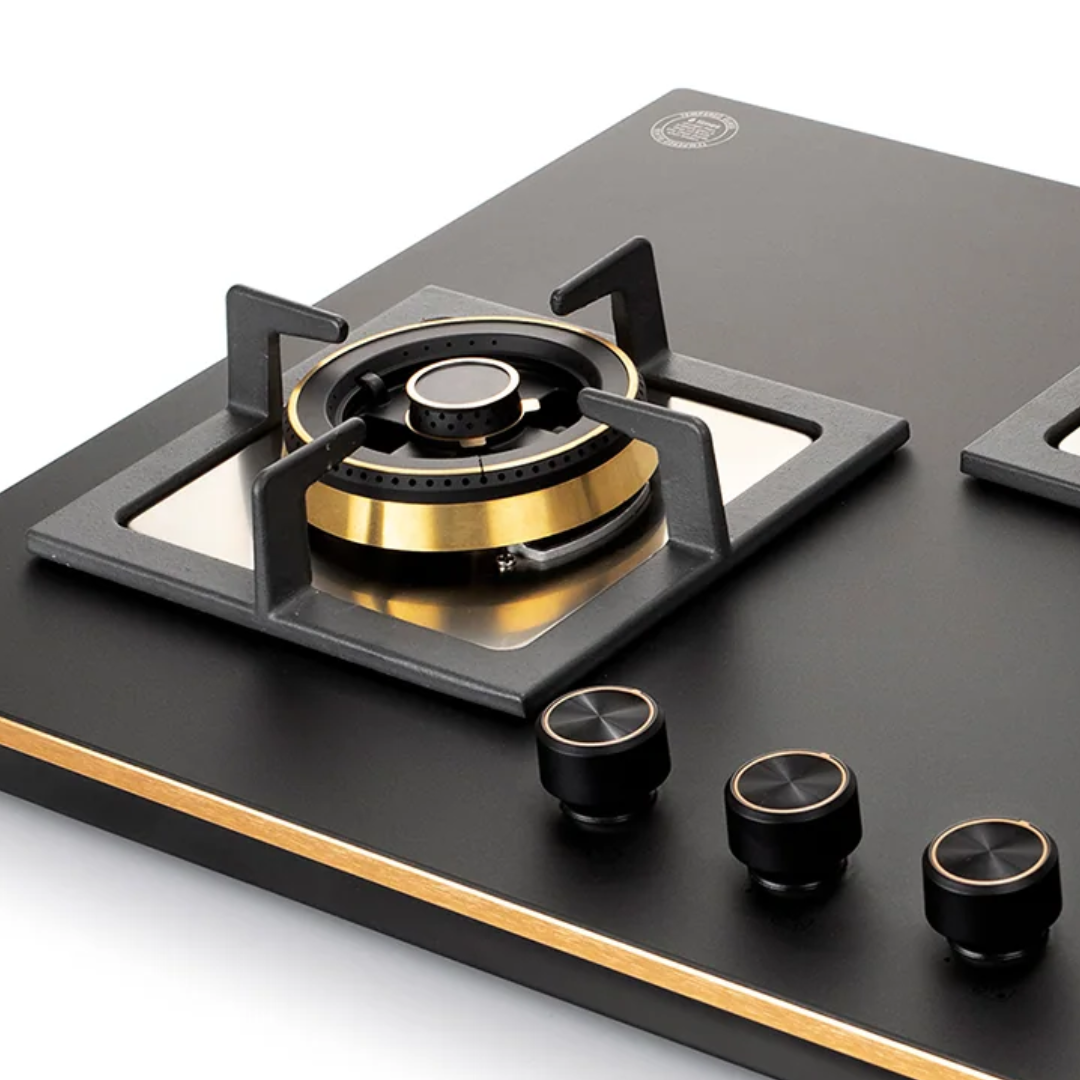 Glen 4 Burner Forged Brass Burner Cooktop - CT 1048 SQ GT BL FB AI