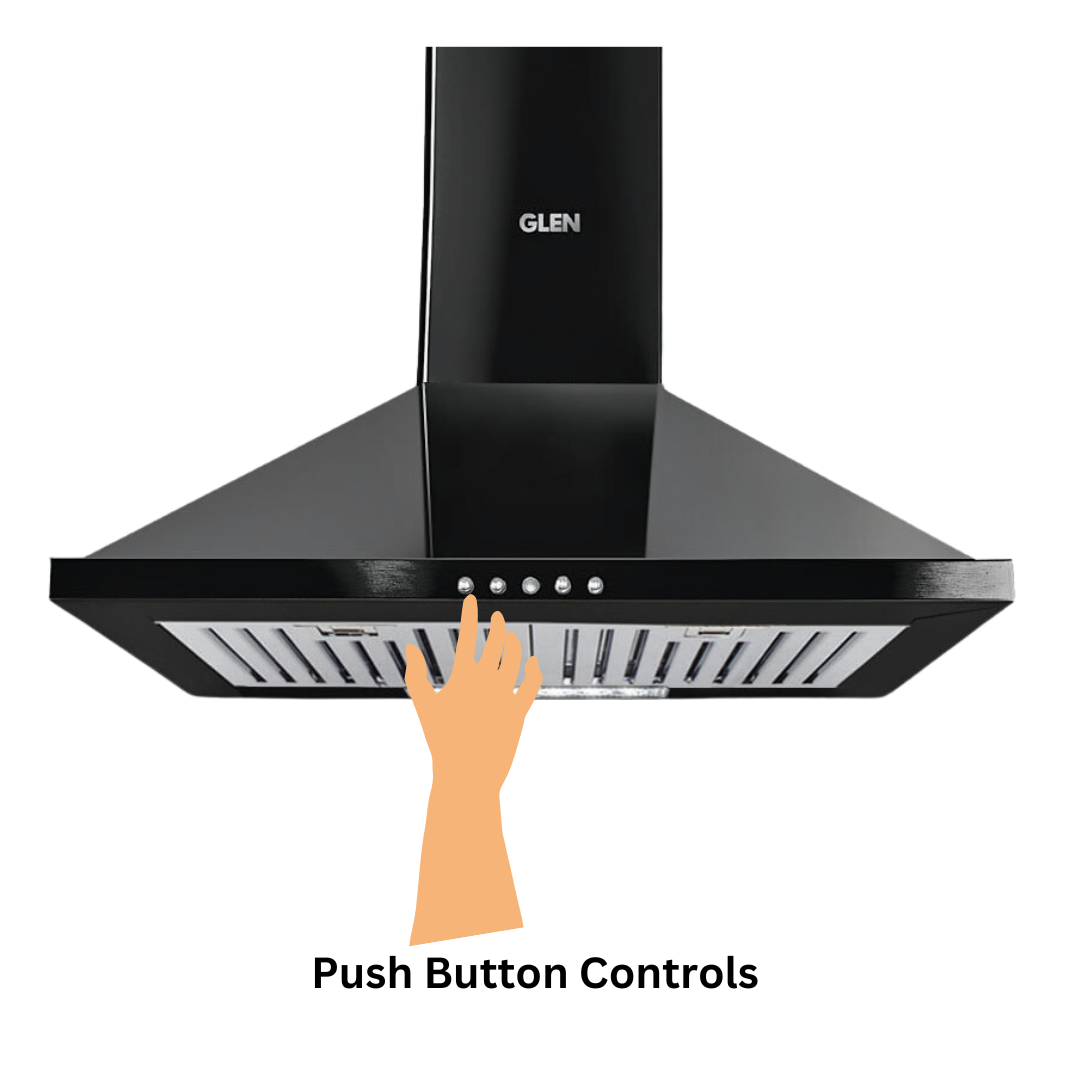 Glen 60 cm Pyramid Shape Baffle filter Kitchen Chimney - CH 6050 Junior DX BLK