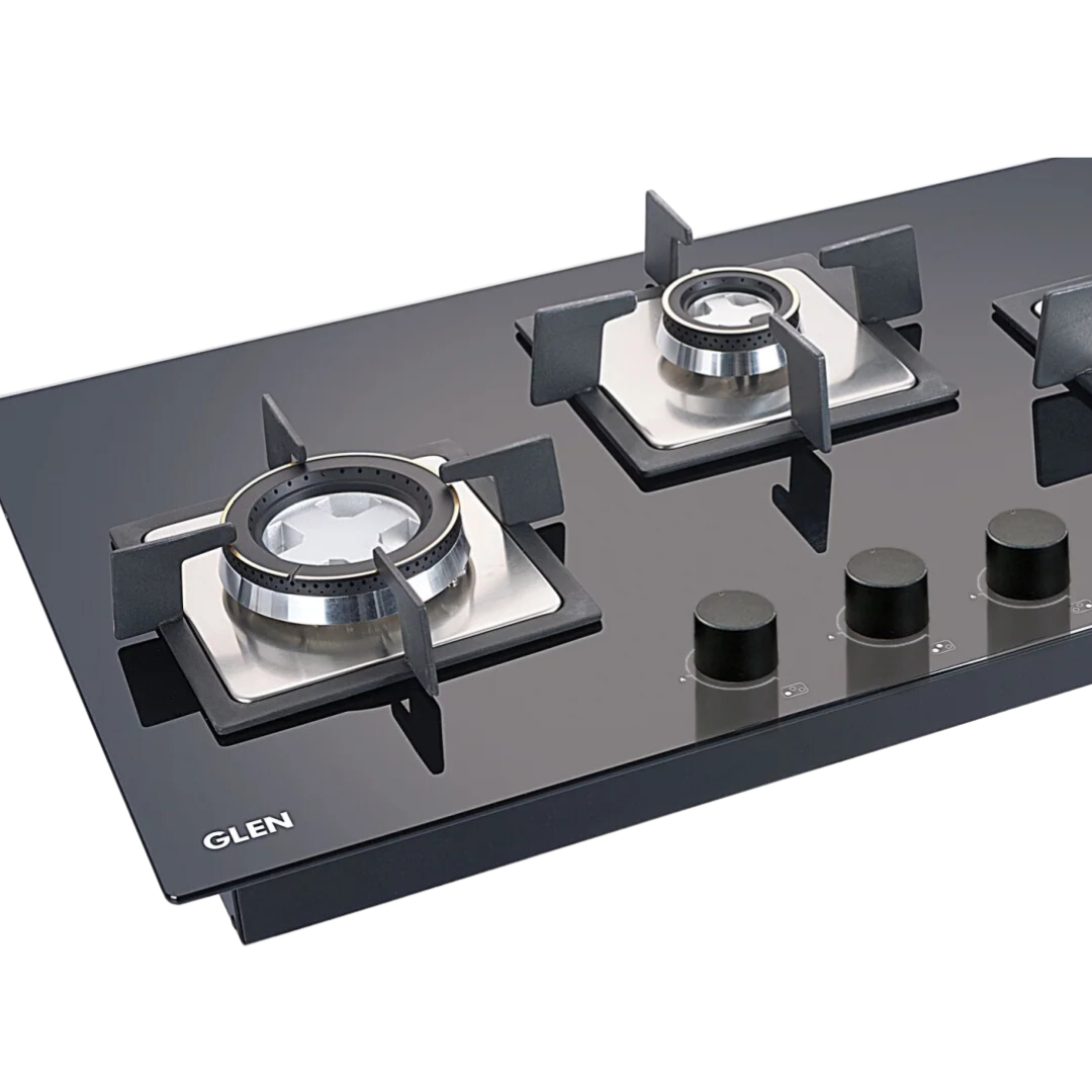 Glen 3 Burner 70 cm Stainless Steel Cooktops - 1073 SQ HT SS DB MTR 70