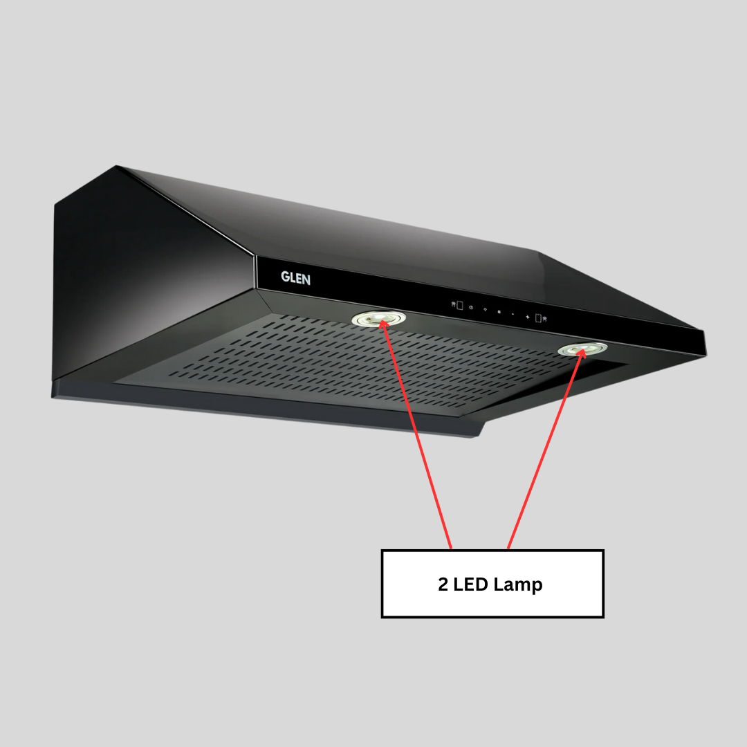 Glen 76 cm Auto Clean Chimney - CH 6005 BL AC 