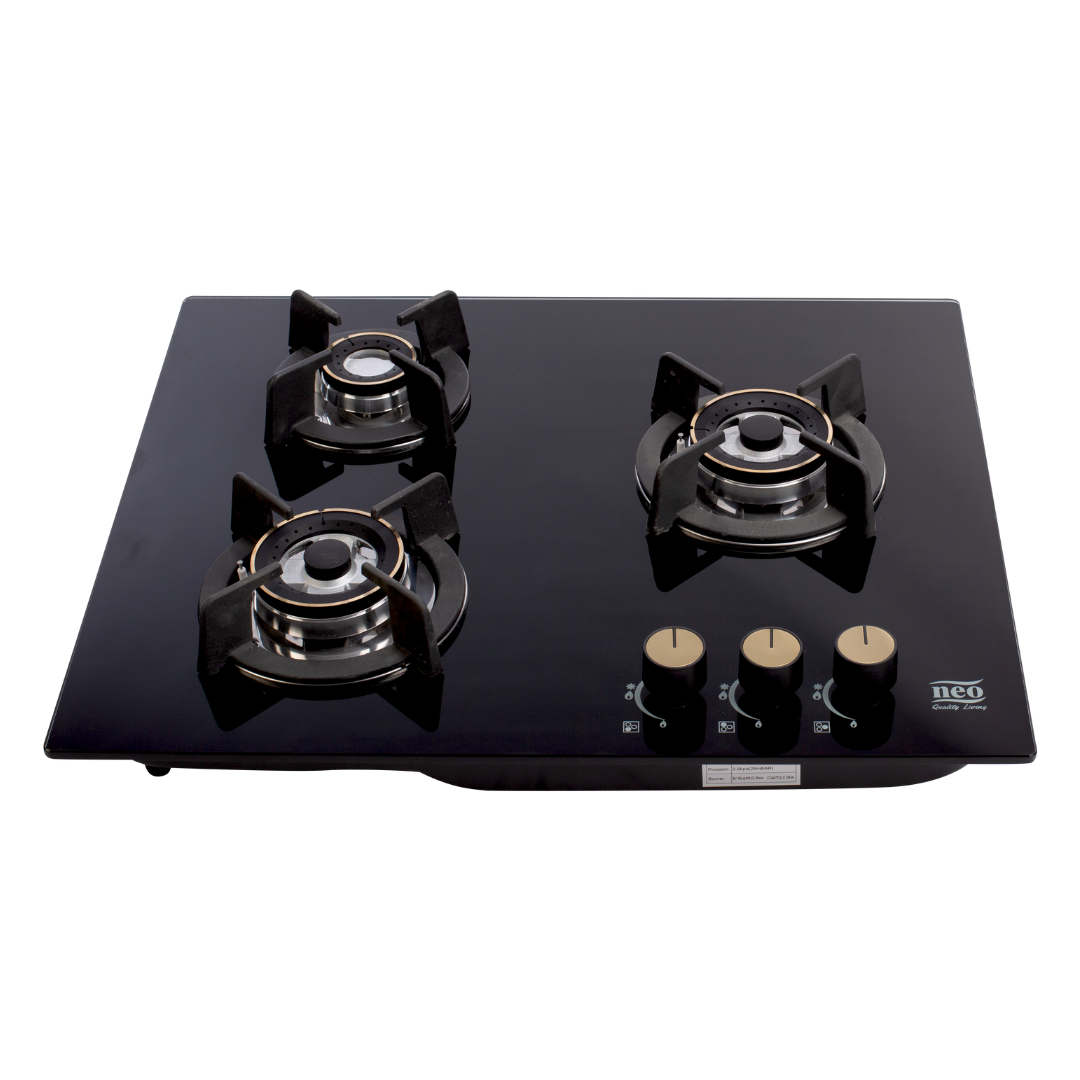 Neo 3 Burner Auto Ignition Gas Hob - 3B-60