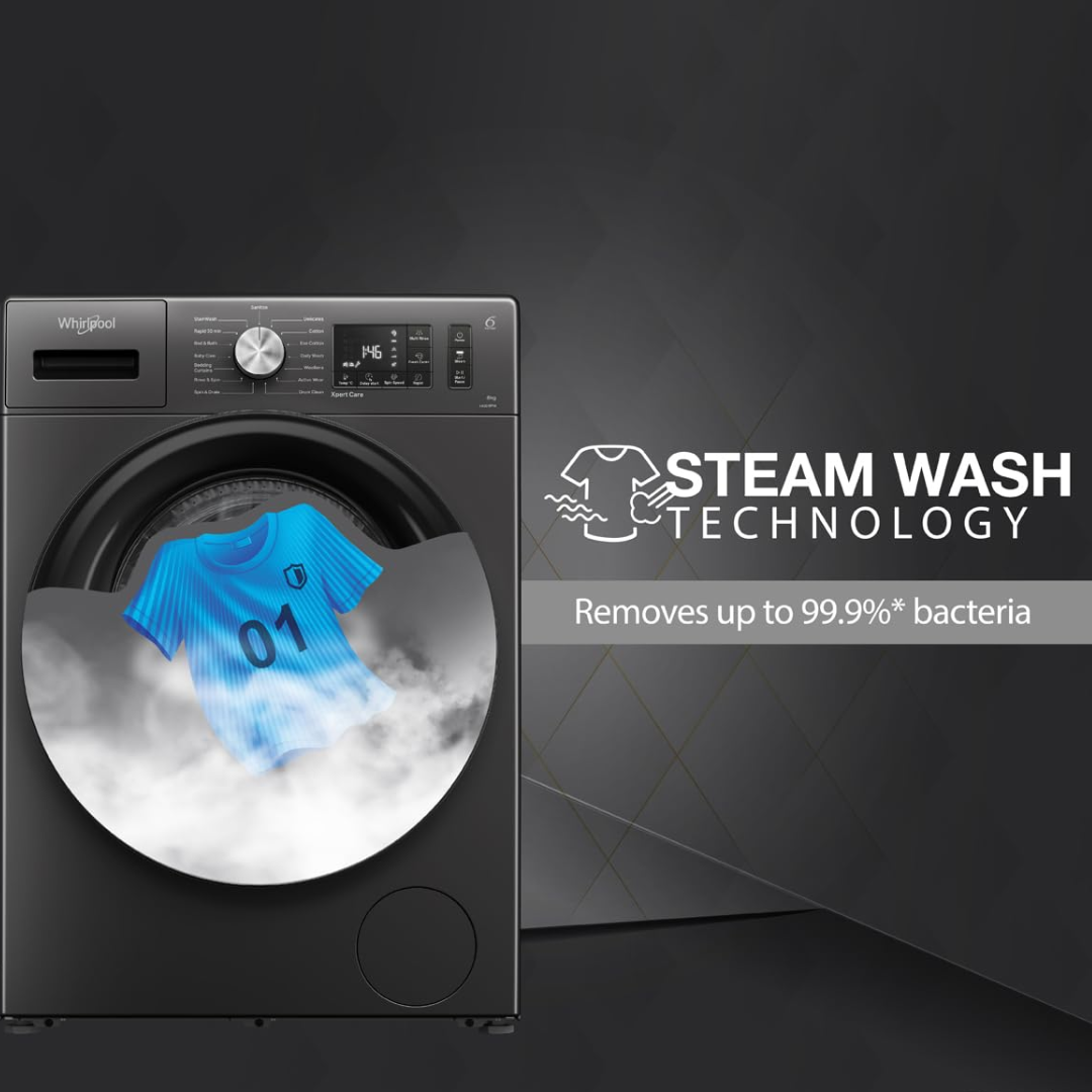 Whirlpool 8 Kg Automatic Top Load Washing Machine - STAINWASH PRO 8.0 GREY 10YRMW