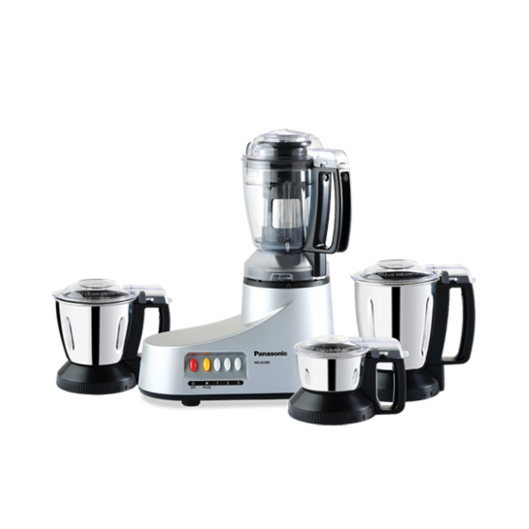 Panasonic 550 Watt Super Mixer Grinder 4 Jars with Juicer Silver AC GHAR