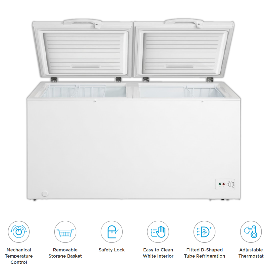 Midea 508 Ltr Hard Top Double Door Chest Freezer - MDRC698FZG01MY/FZE01