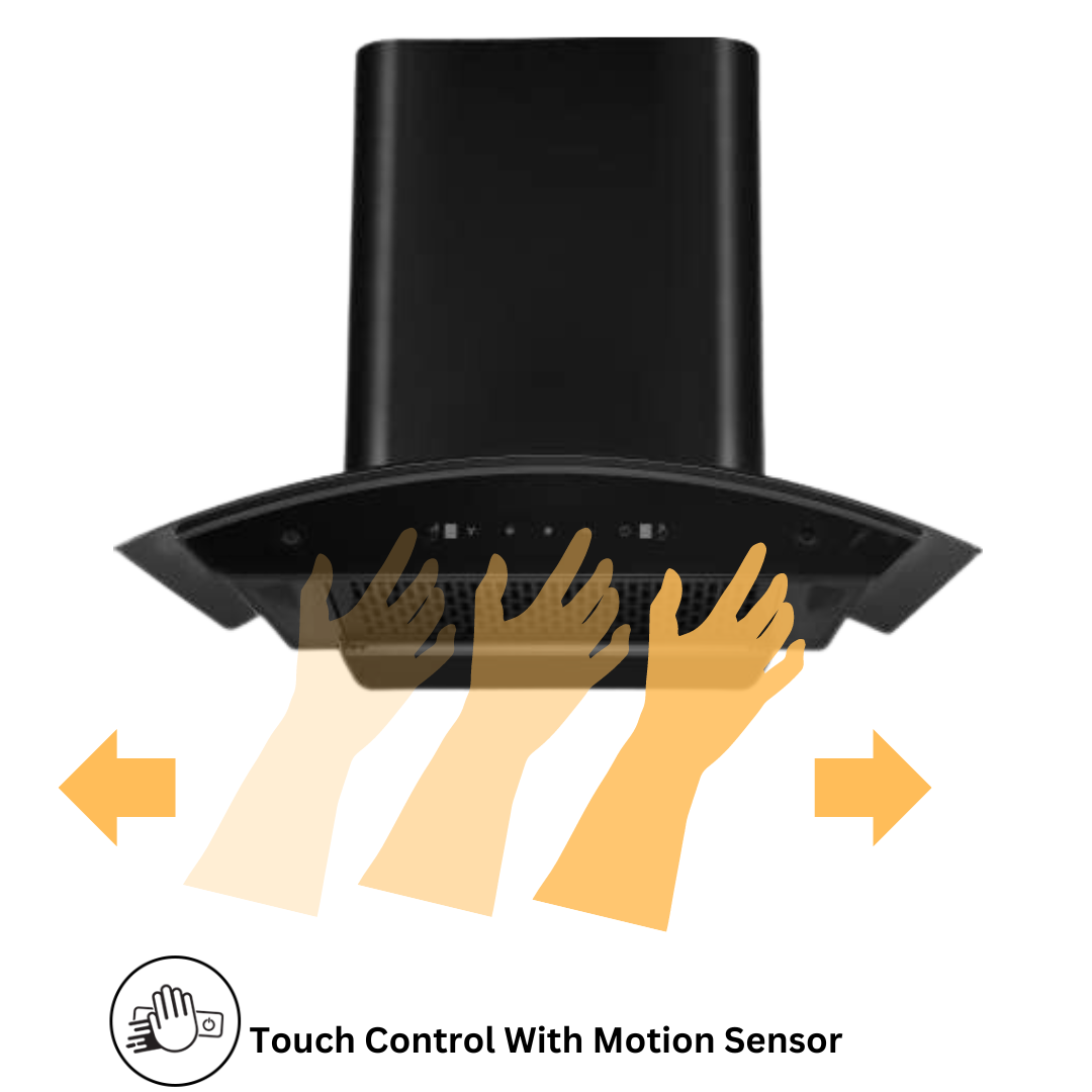 Hindware 60 cm Auto Clean Chimney - CHROMIA BLK 60  