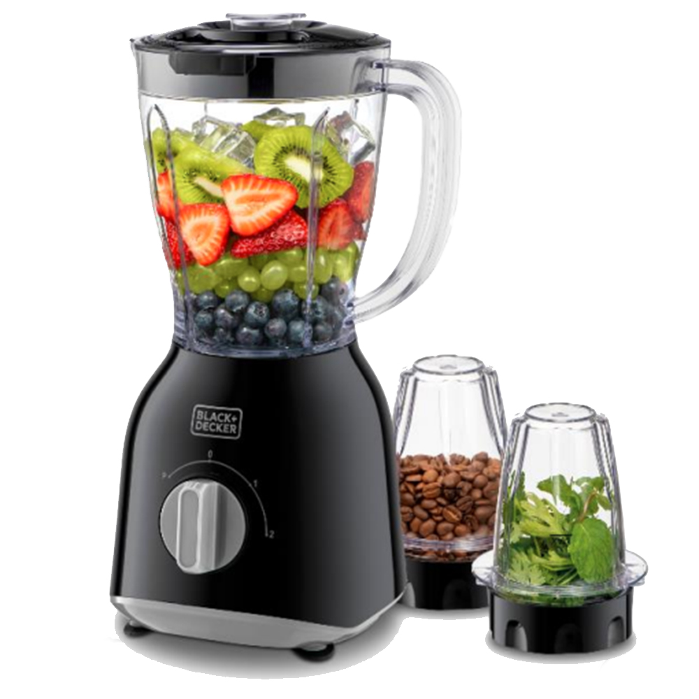 Black+Decker 1 Ltr Blender + 2 Mills 400 W - BX365E-B5