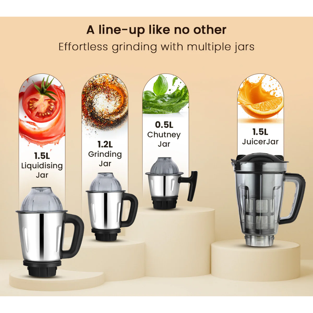 Bajaj Military Series Glamore 4 Jar 1000W Mixer Grinder