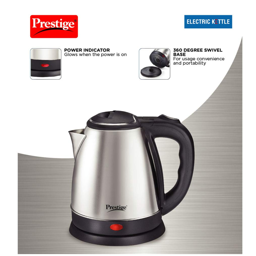 Prestige 1.8 Ltrs Automatic Cut-off Electric Kettle 1500W - 41588 PKOSS 1.8