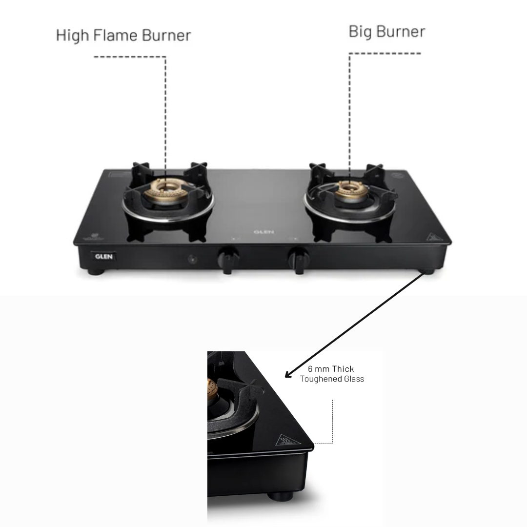 Glen 3 Burner Forged Brass Burner Cooktop - 1035 US MI 