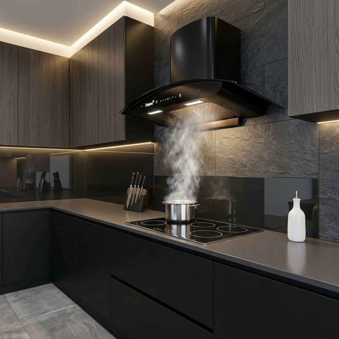 Livpure Curved Glass Kitchen Chimney - ADOR 90