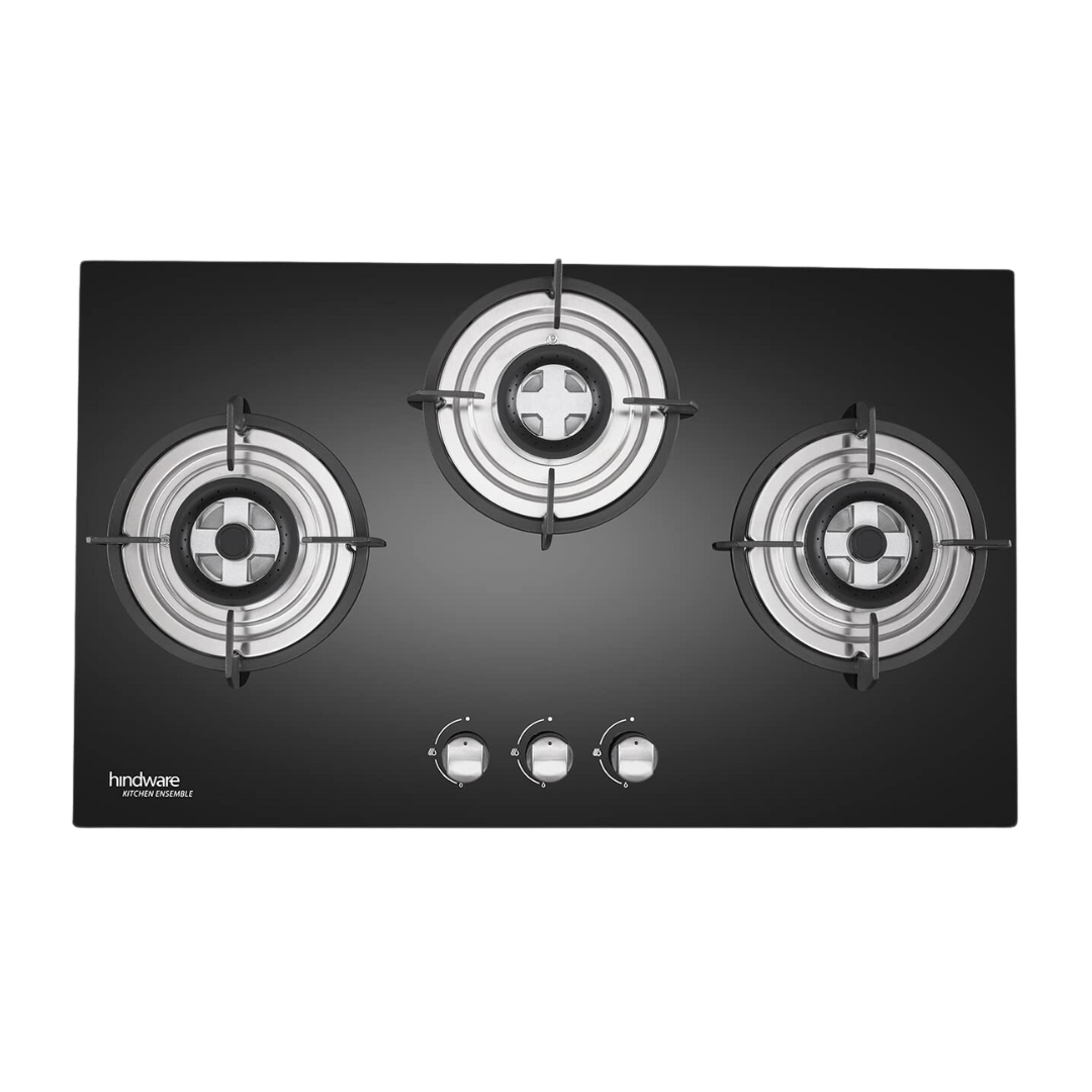 Hindware 3 Burner Auto Ignition Built in Hobs - HAZEL 3B 75