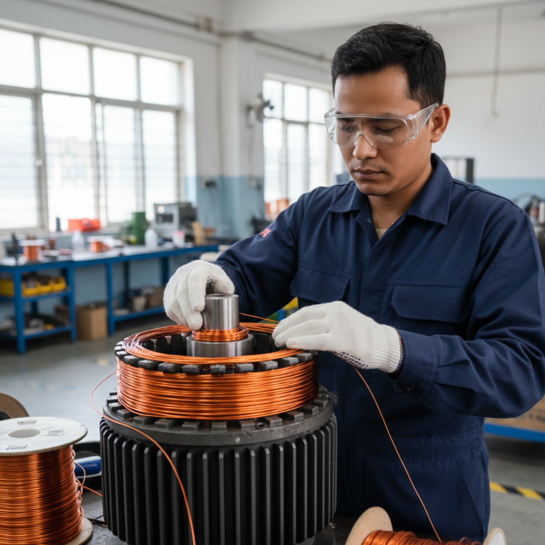 Professional electric motor rewinding