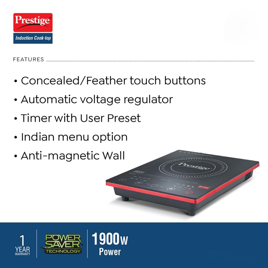 Prestige 1900W Automatic Voltage Controller Induction Cooktop - PIC 23 41951 